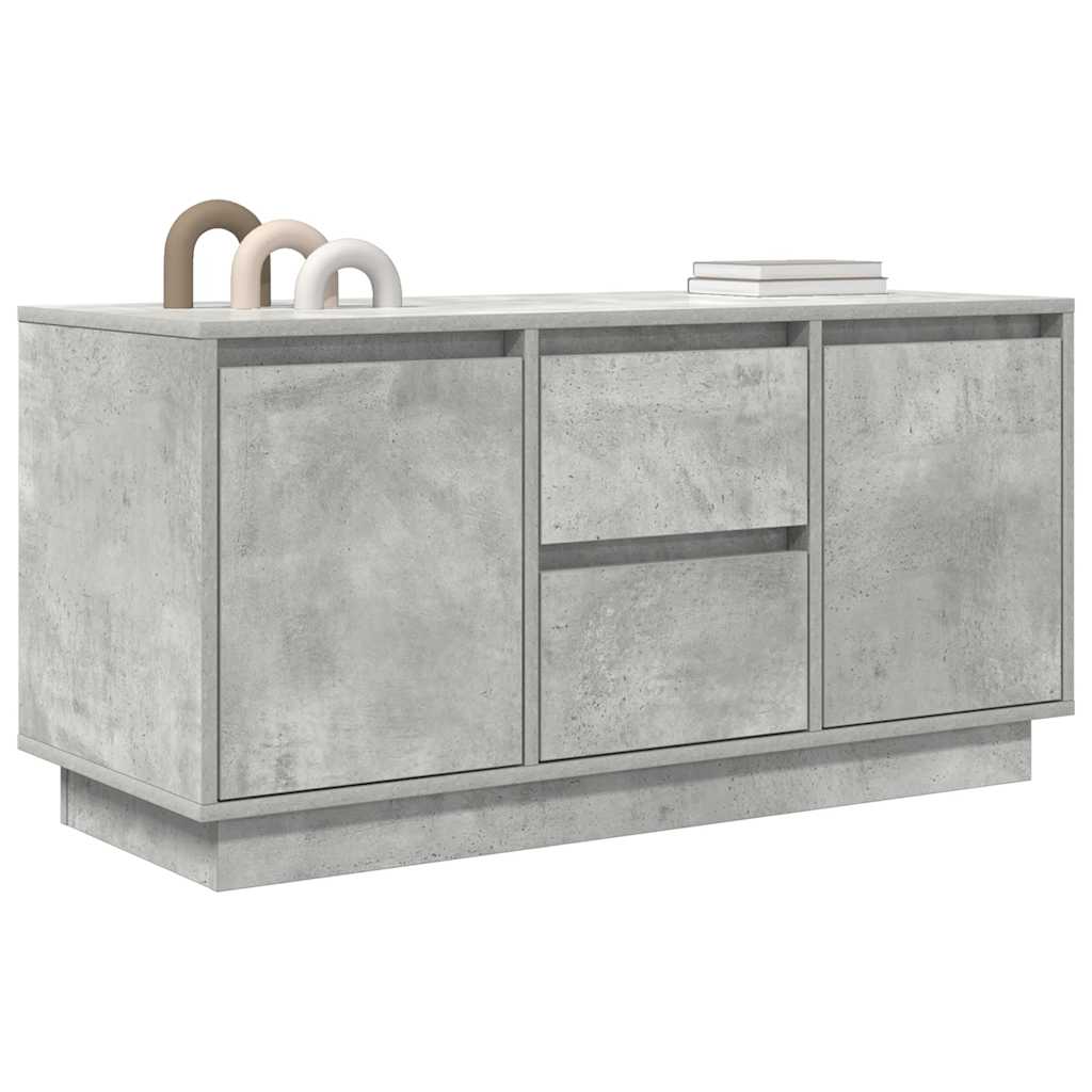 vidaXL Comodă TV cu lumini LED, gri beton, 100x41x50 cm vidaXL Comodă TV cu lumini LED, gri beton, 100x41x50 cm