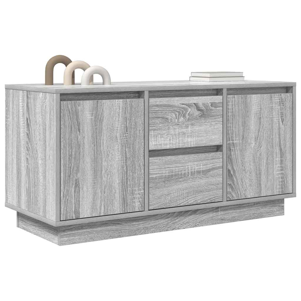 vidaXL Comodă TV cu lumini LED, gri sonoma, 100x41x50 cm vidaXL Comodă TV cu lumini LED, gri sonoma, 100x41x50 cm