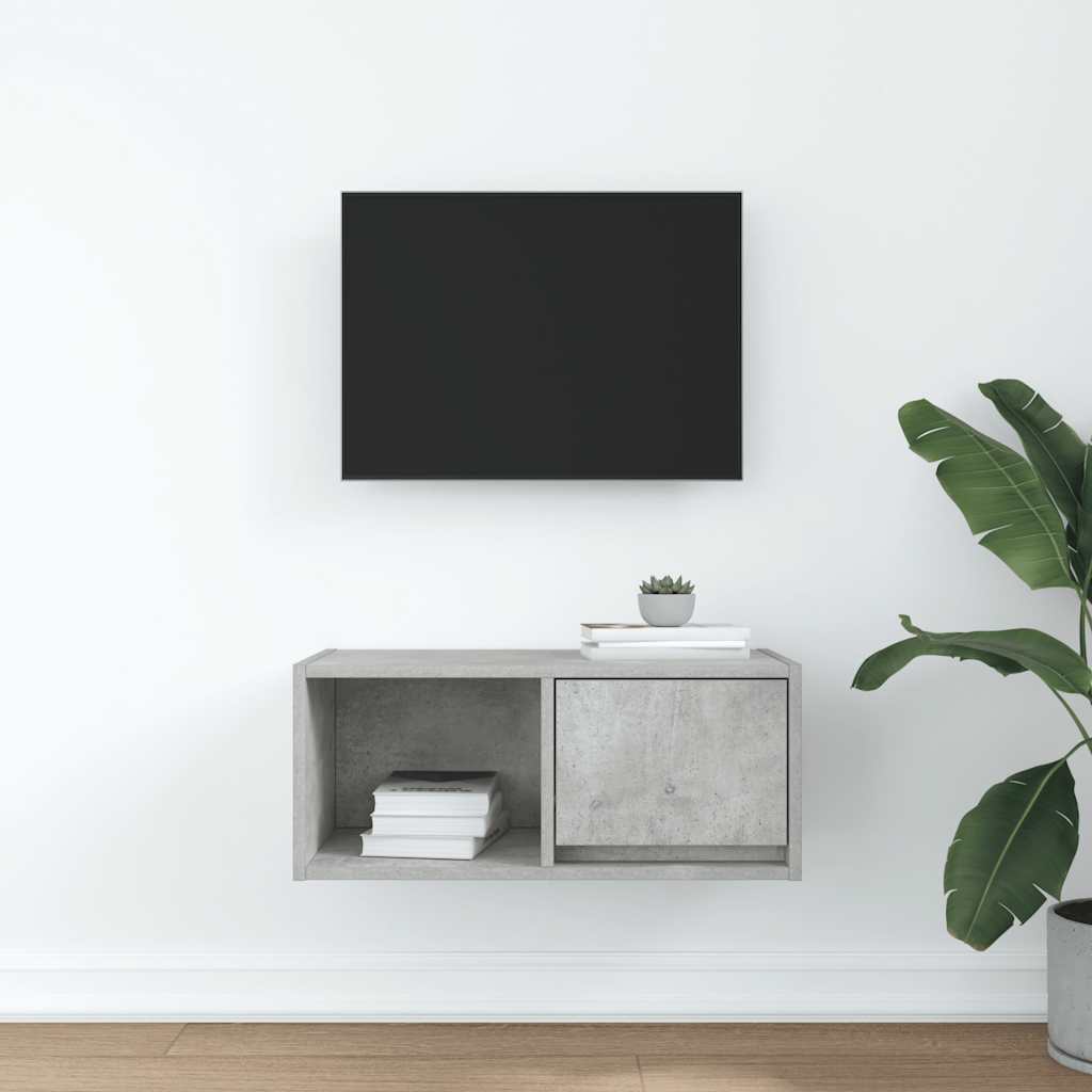 vidaXL Dulap TV Beton Gri 60x31x25,5 cm Lemn prelucrat