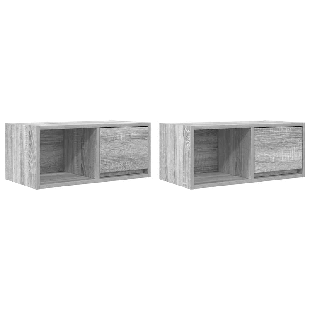 vidaXL Dulapuri TV 2 buc Gri Sonoma 60x31x25,5 cm Lemn prelucrat