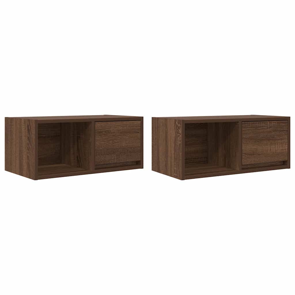 vidaXL Dulapuri TV 2 buc Stejar maro 60x31x25,5 cm Lemn prelucrat