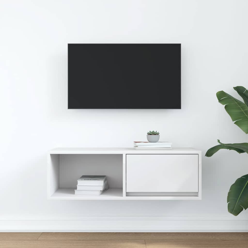 vidaXL Dulap TV alb 80x31x25,5 cm lemn prelucrat