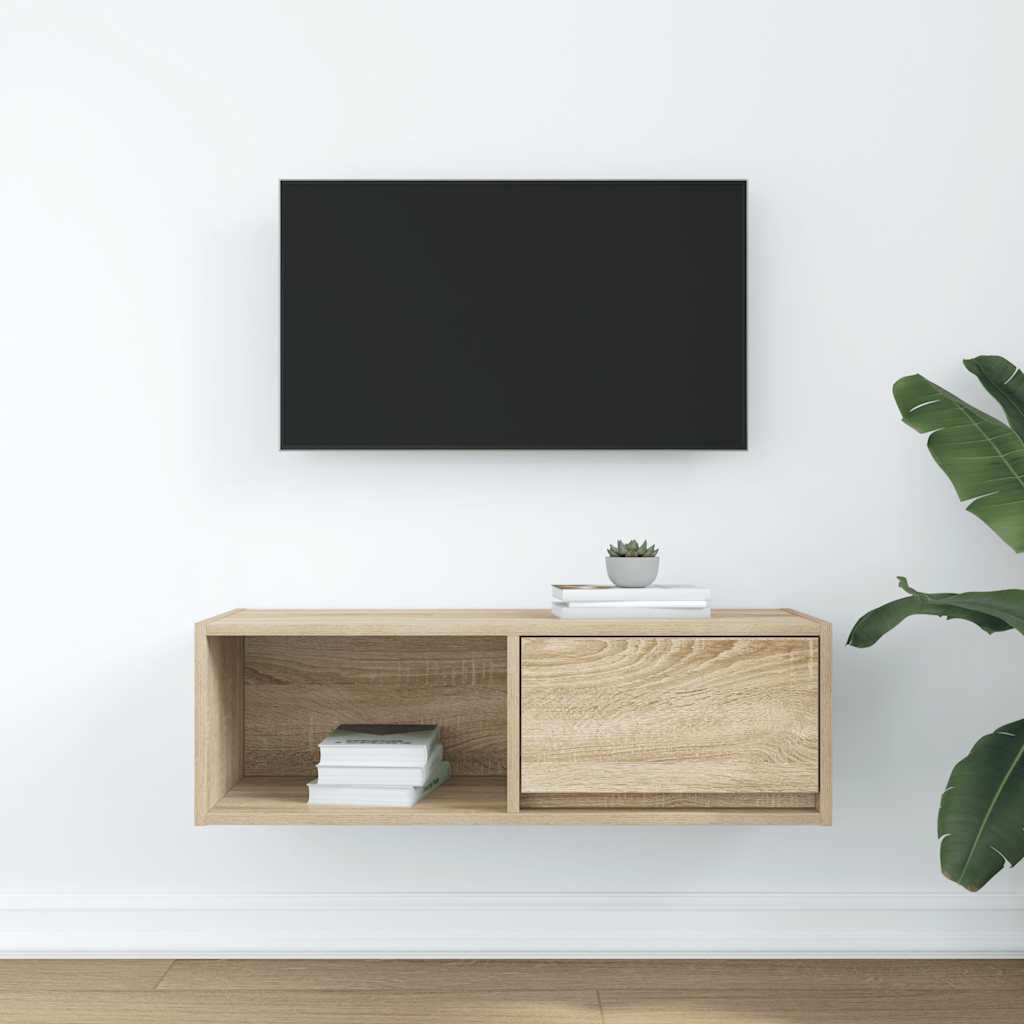 vidaXL Dulap TV Stejar Sonoma 80x31x25,5 cm Lemn prelucrat