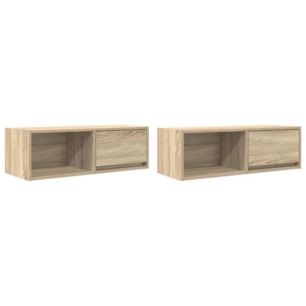 vidaXL Dulapuri TV 2 buc Stejar Sonoma 80x31x25,5 cm Lemn prelucrat