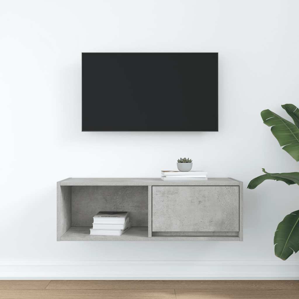 vidaXL Dulap TV Beton Gri 80x31x25,5 cm Lemn prelucrat