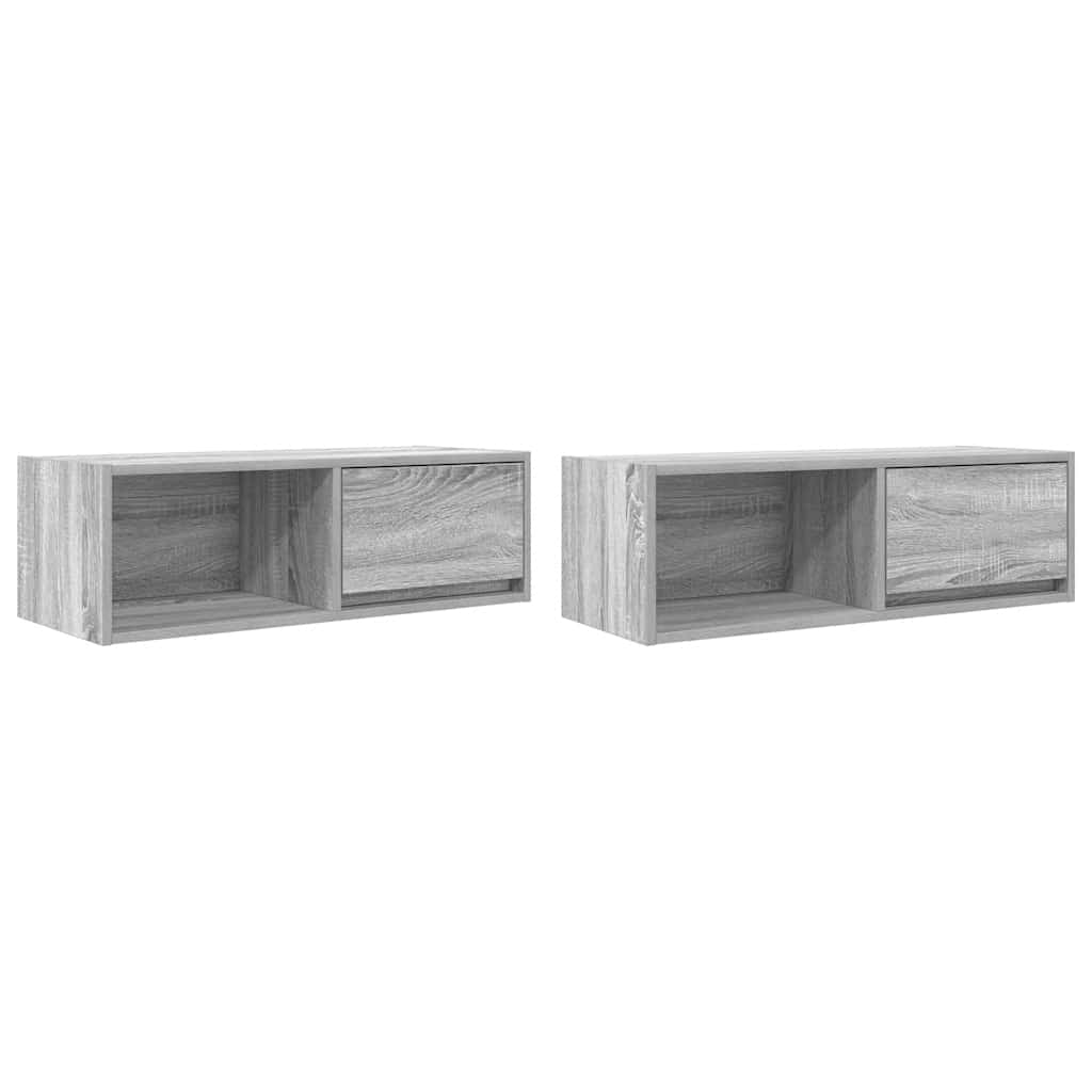 vidaXL Dulapuri TV 2 buc Gri Sonoma 80x31x25,5 cm Lemn prelucrat