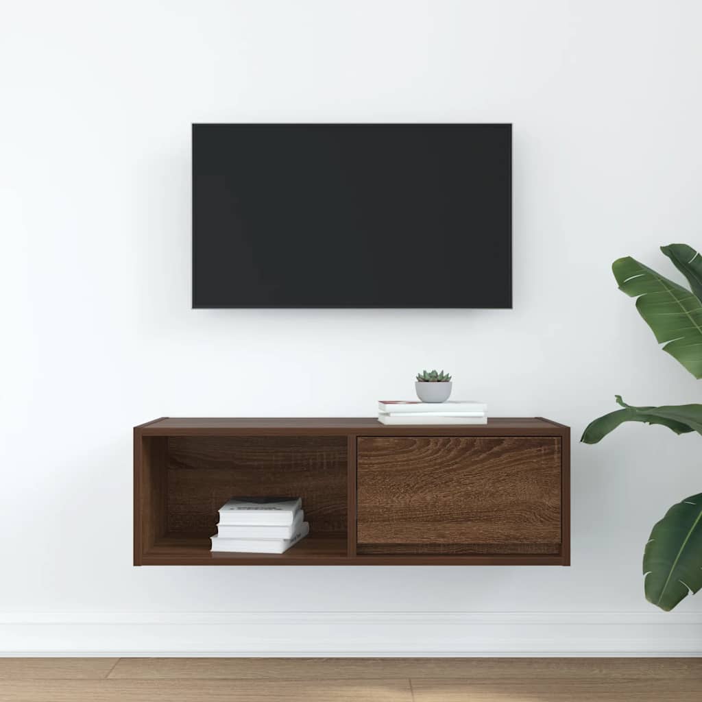 vidaXL Dulap TV Stejar maro 80x31x25,5 cm Lemn prelucrat