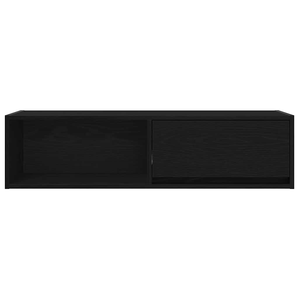 vidaXL Dulap TV Stejar negru 100x31x25,5 cm Lemn prelucrat