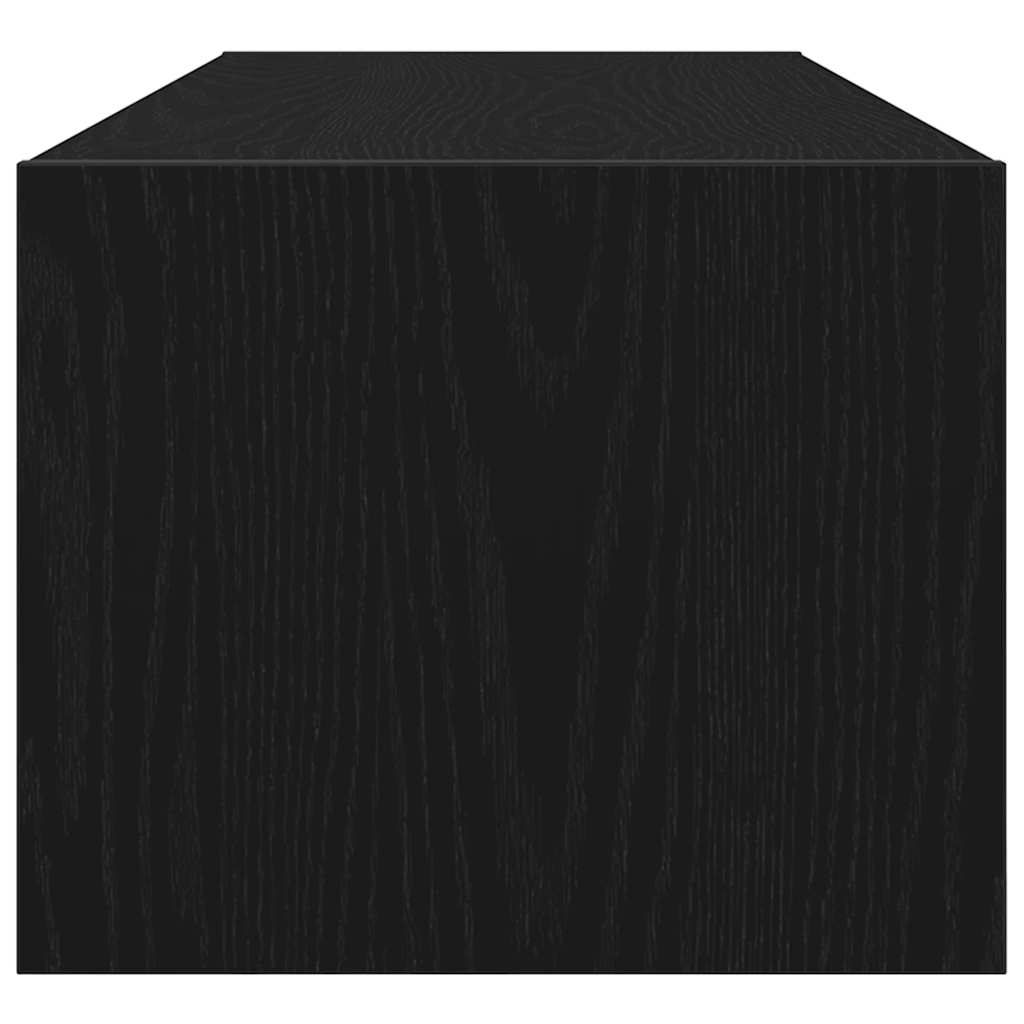 vidaXL Dulap TV Stejar negru 100x31x25,5 cm Lemn prelucrat