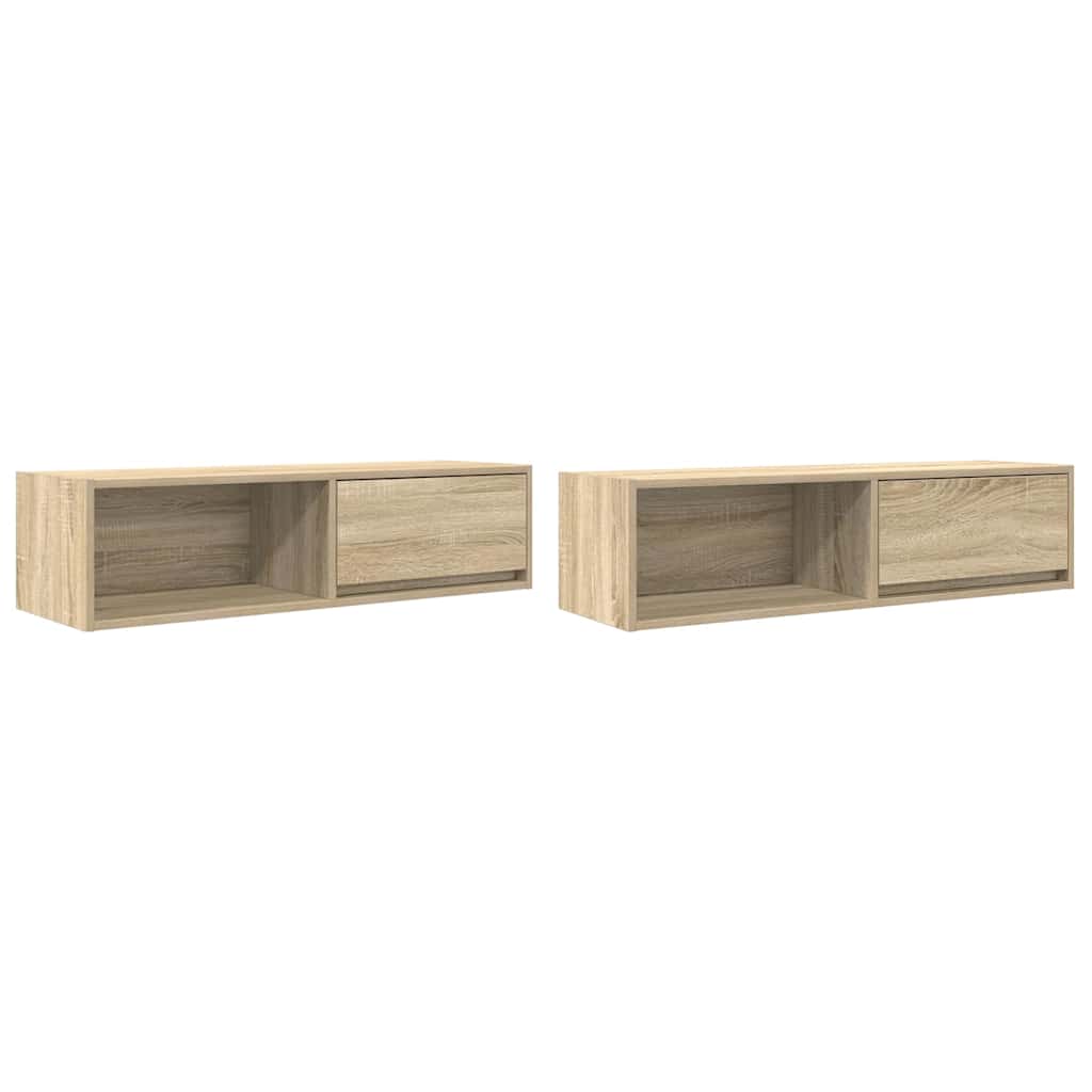 vidaXL Dulapuri TV 2 buc Stejar Sonoma 100x31x25,5 cm Lemn prelucrat