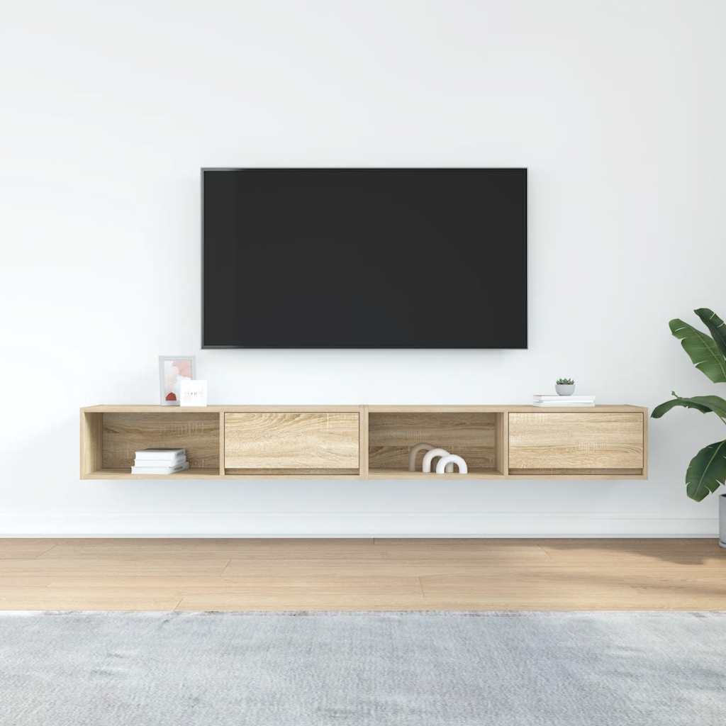 vidaXL Dulapuri TV 2 buc Stejar Sonoma 100x31x25,5 cm Lemn prelucrat