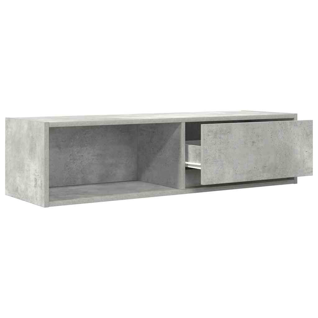 vidaXL Comodă TV, gri beton, 100x31x25,5 cm, lemn prelucrat