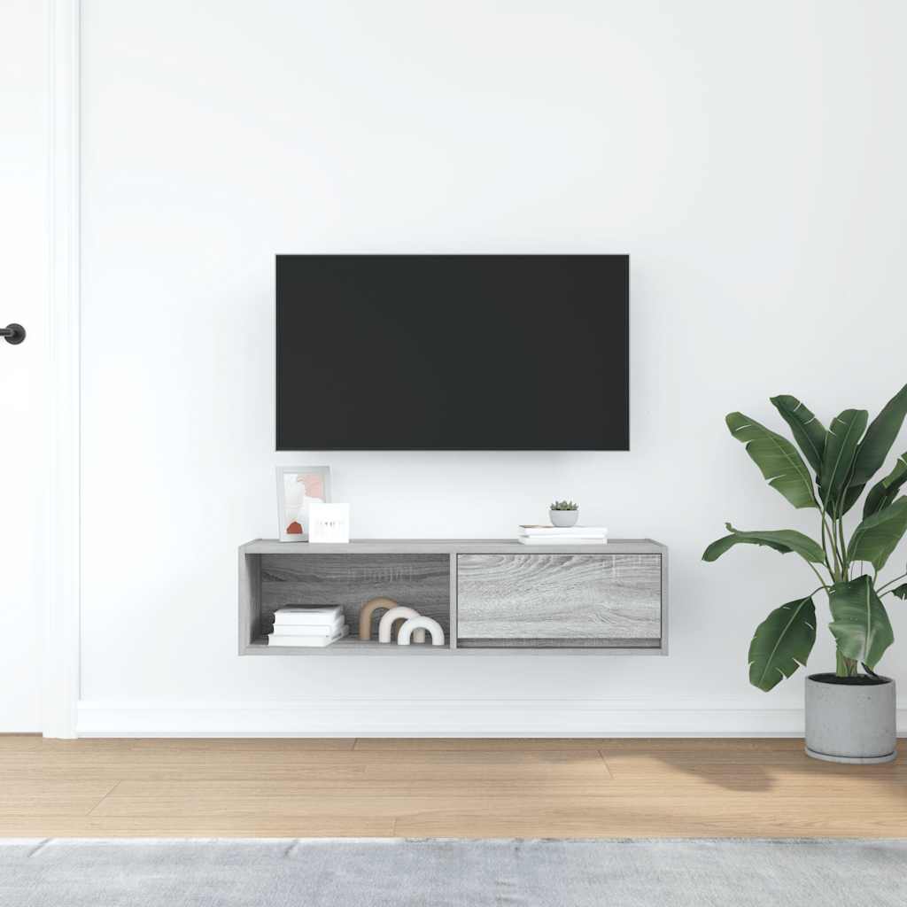 vidaXL Dulap TV Gri Sonoma 100x31x25,5 cm lemn prelucrat