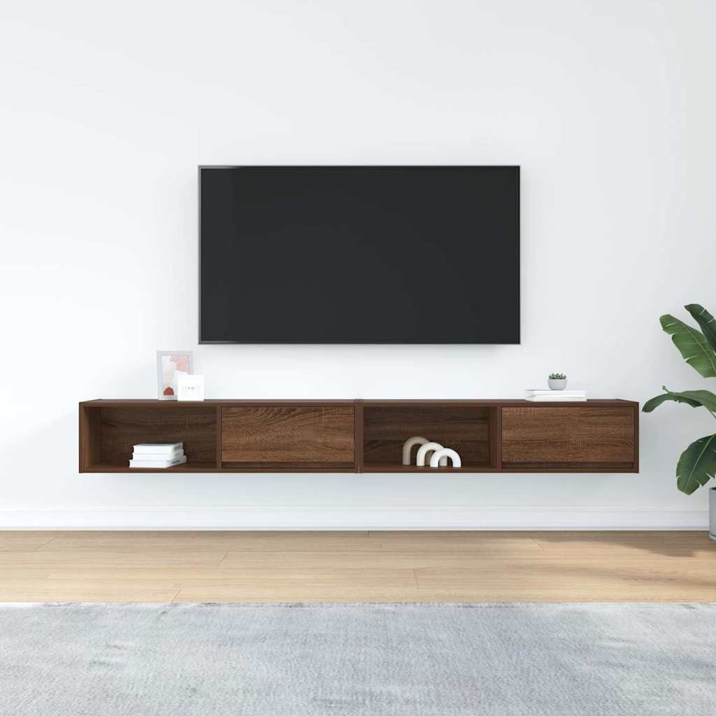 vidaXL Dulapuri TV 2 buc Stejar maro 100x31x25,5 cm Lemn prelucrat