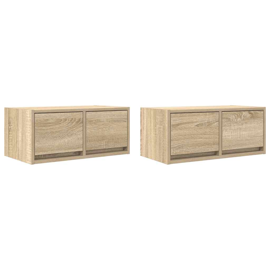 vidaXL Dulapuri TV 2 buc Stejar Sonoma 60x31x25,5 cm Lemn prelucrat