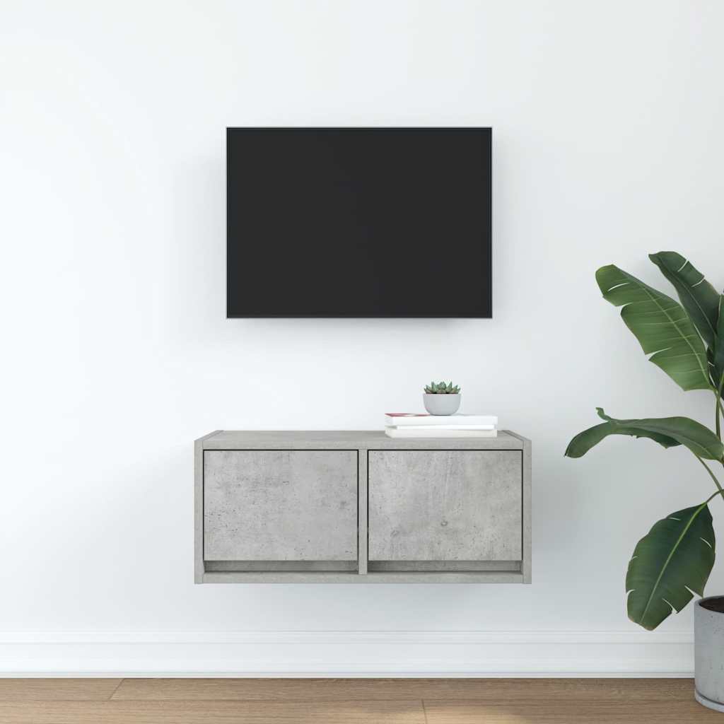 vidaXL Dulap TV Beton Gri 60x31x25,5 cm Lemn prelucrat