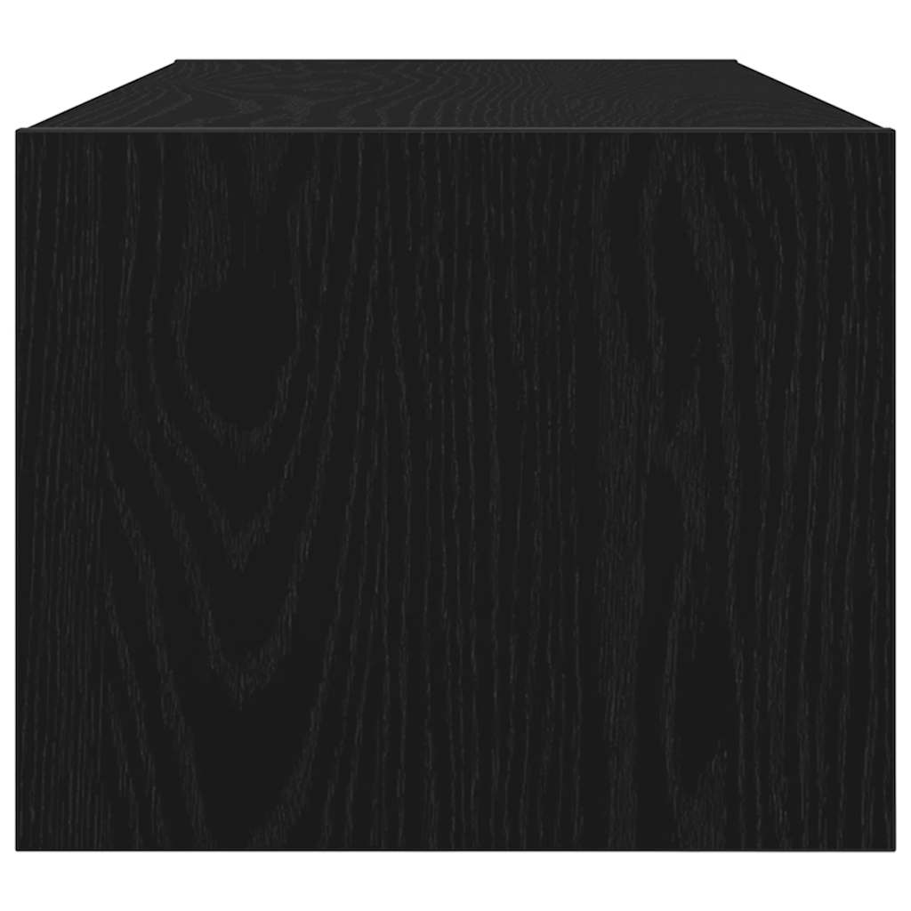 vidaXL Dulap TV Stejar negru 80x31x25,5 cm Lemn prelucrat