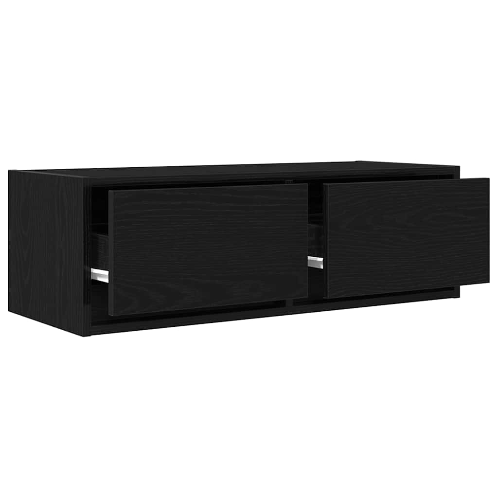 vidaXL Dulapuri TV 2 buc Stejar negru 80x31x25,5 cm Lemn prelucrat