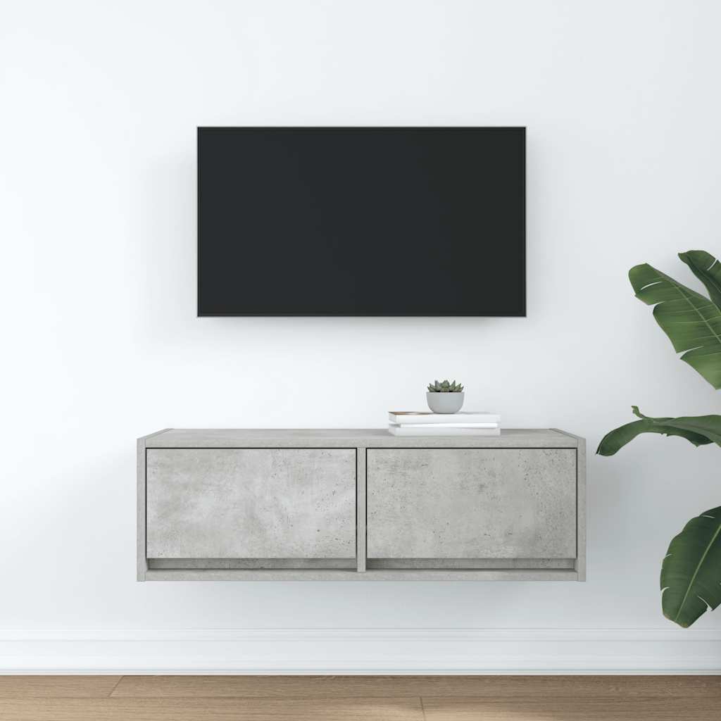 vidaXL Dulap TV Beton Gri 80x31x25,5 cm Lemn prelucrat