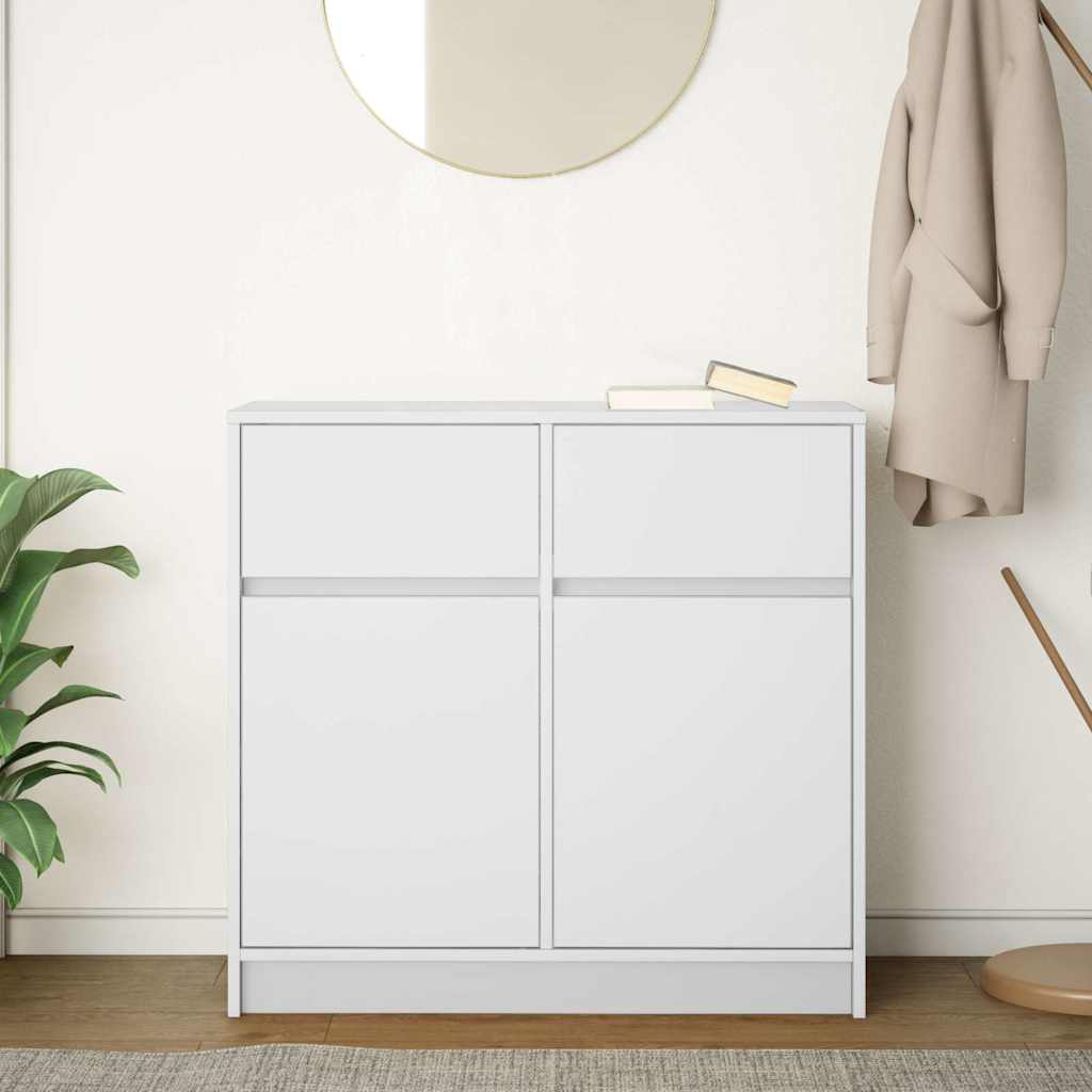 vidaXL Bufetă cu sertar alb 80x34x76 cm lemn prelucrat