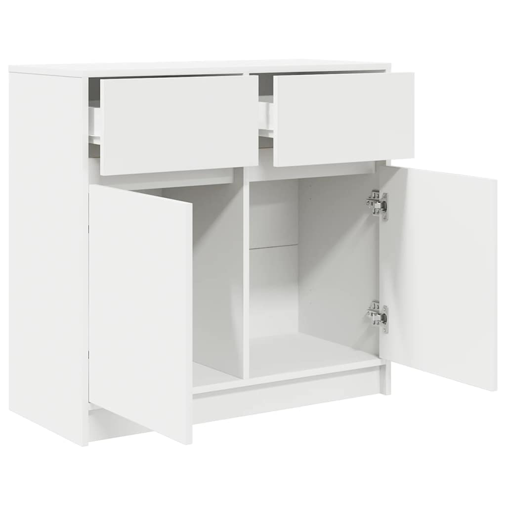 vidaXL Bufetă cu sertar alb 80x34x76 cm lemn prelucrat