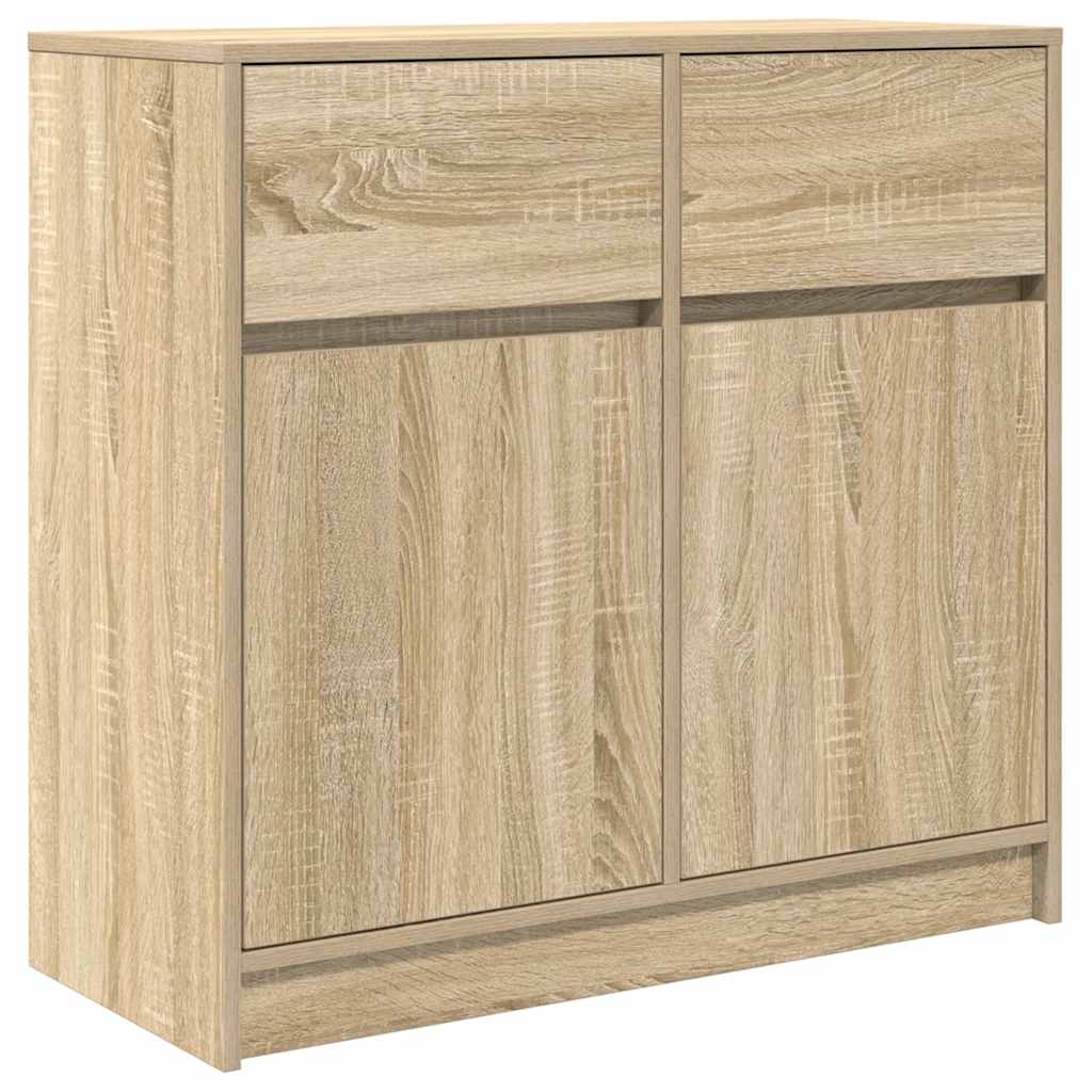 vidaXL Bufetă cu sertar Stejar Sonoma 80x34x76 cm Lemn prelucrat