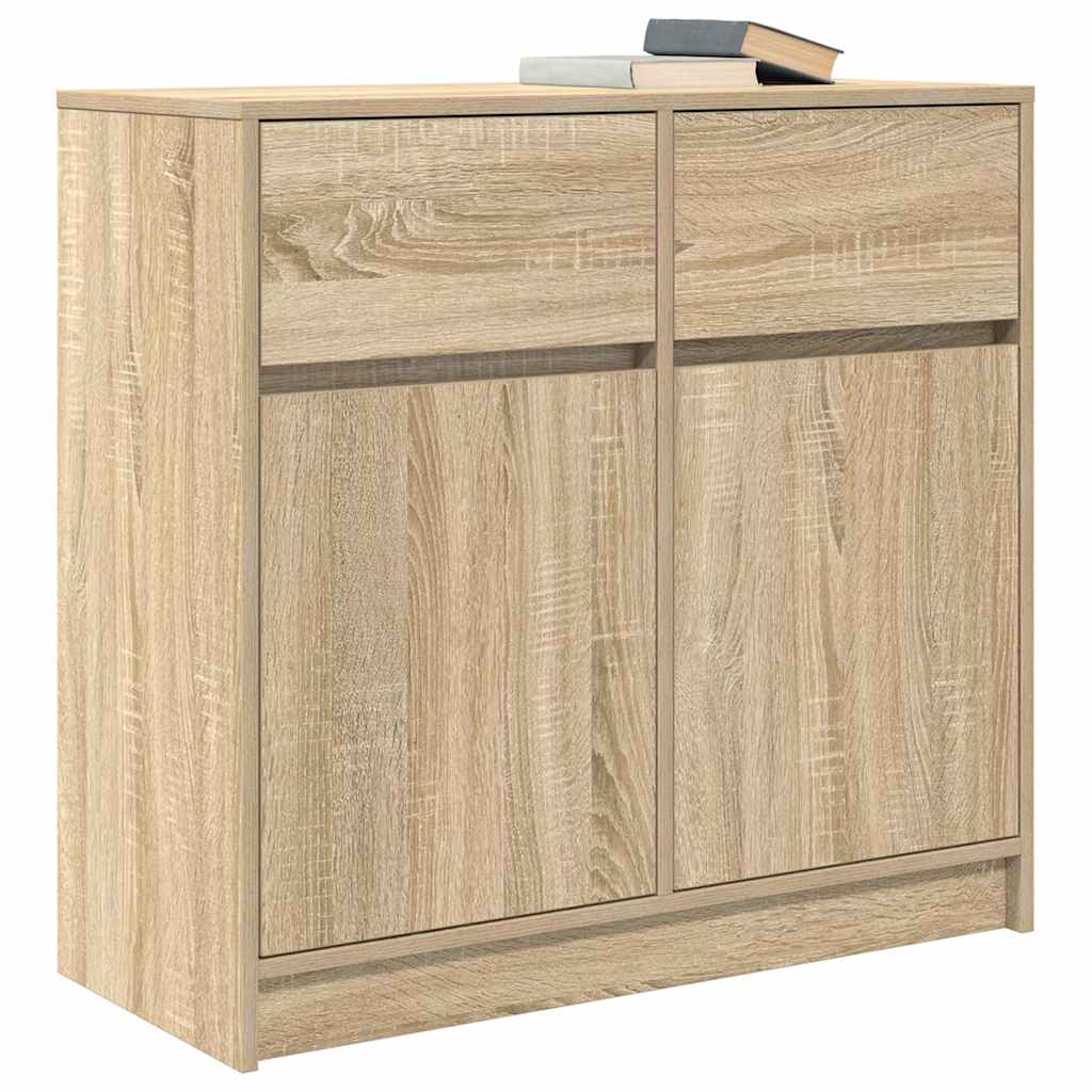 vidaXL Bufetă cu sertar Stejar Sonoma 80x34x76 cm Lemn prelucrat