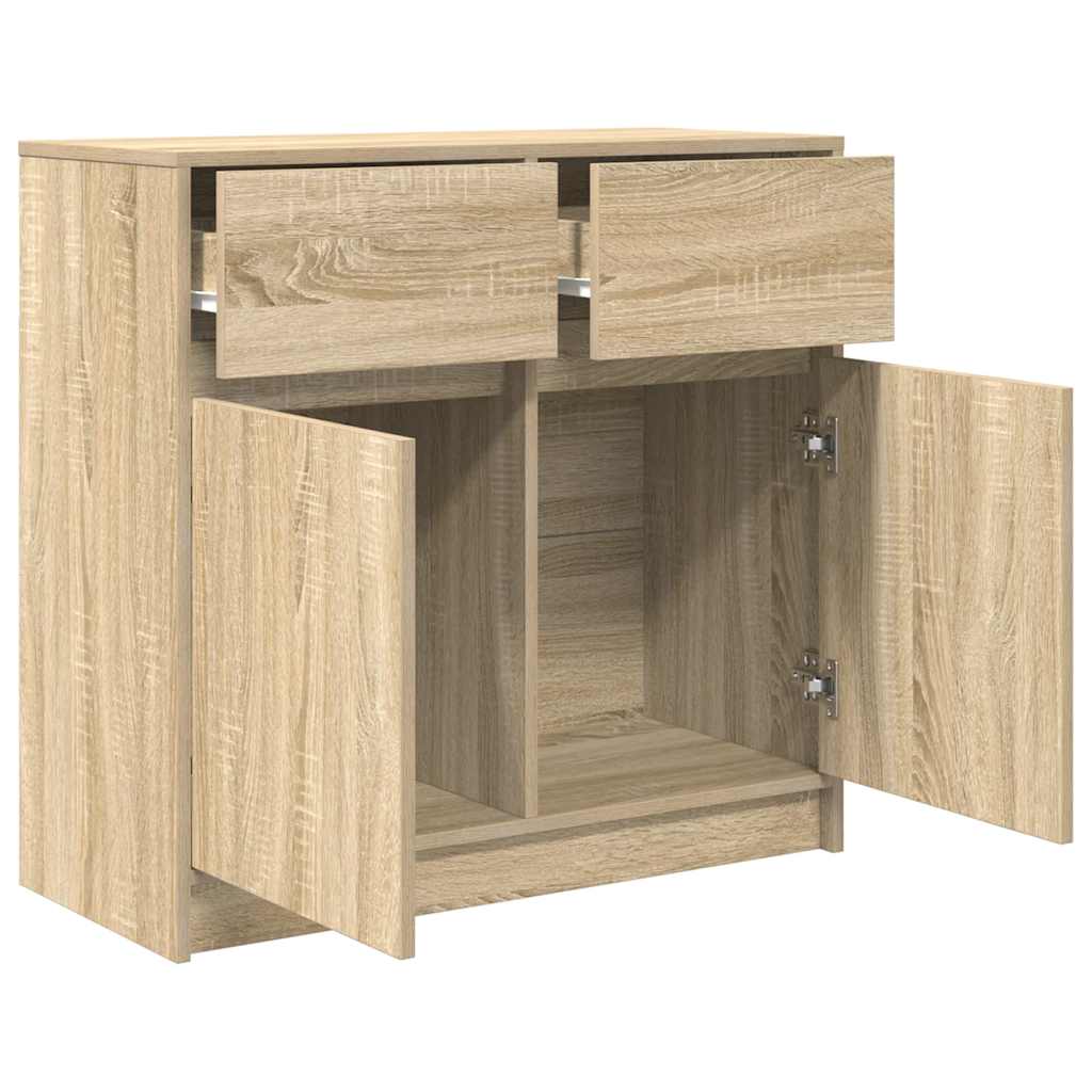 vidaXL Bufetă cu sertar Stejar Sonoma 80x34x76 cm Lemn prelucrat