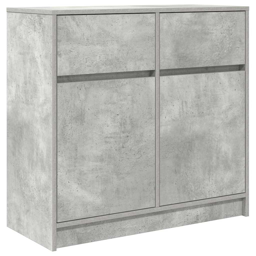 vidaXL Bufetă cu sertar Gri beton 80x34x76 cm Lemn prelucrat