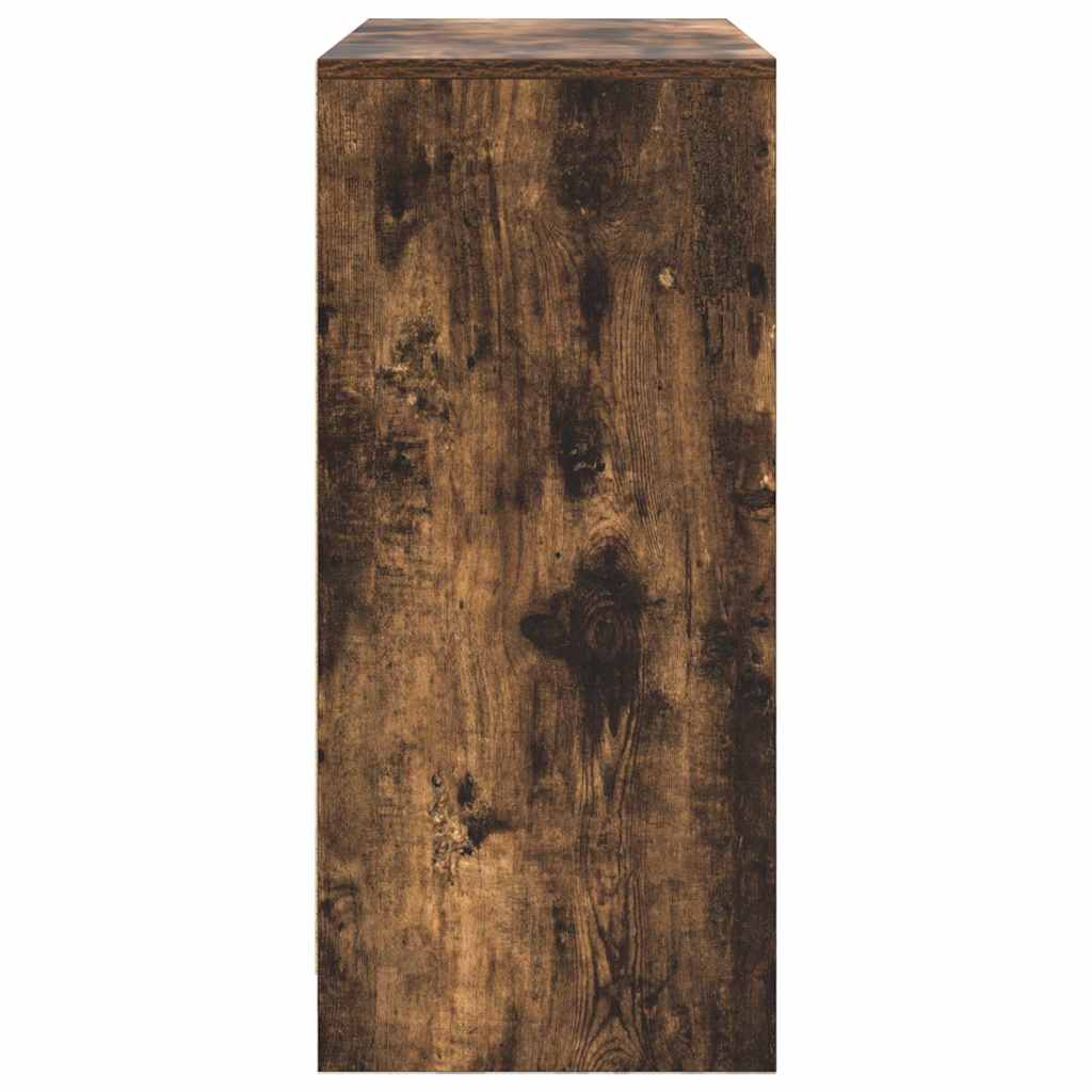 vidaXL Bufetă cu sertar stejar afumat 80x34x76 cm lemn de stratificat