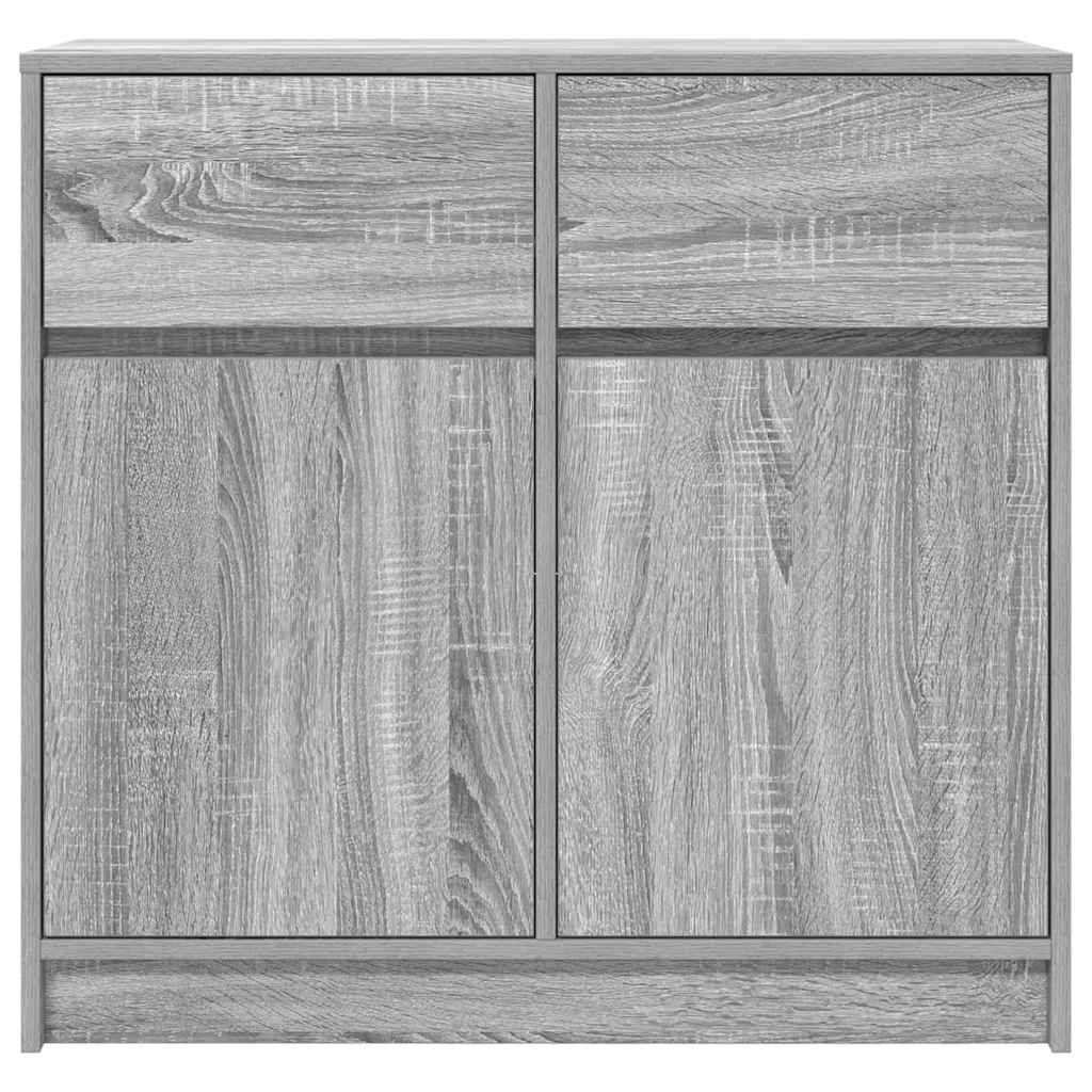 vidaXL Bufetă cu sertar Gri Sonoma 80x34x76 cm Lemn prelucrat
