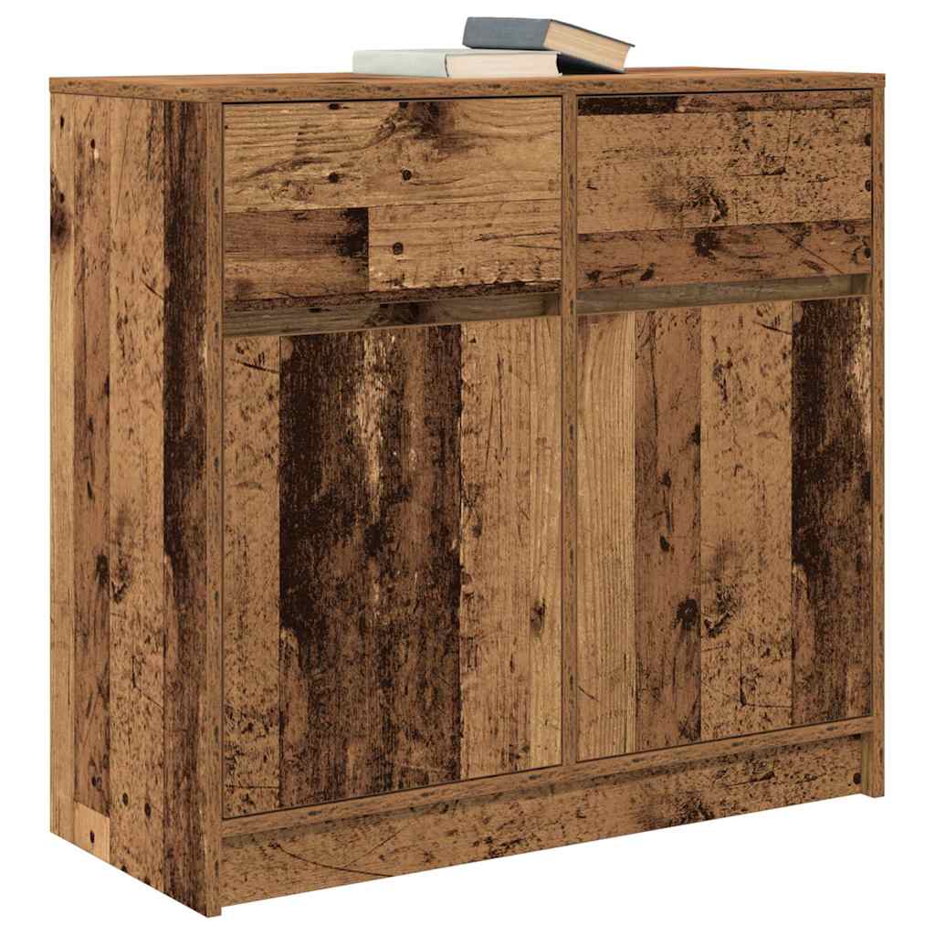 vidaXL Bufetă cu sertar Lemn vechi 80x34x76 cm Lemn prelucrat