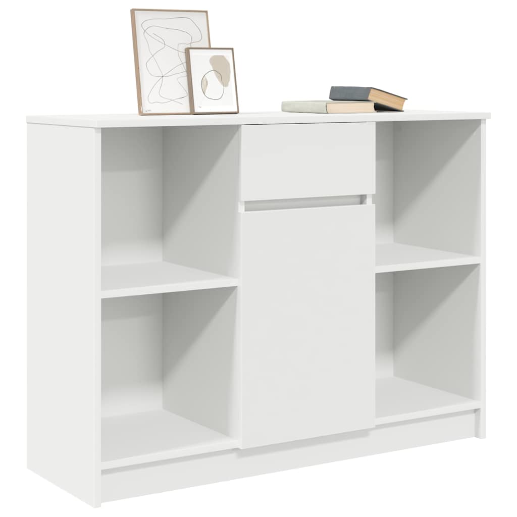 vidaXL Bufetă cu sertar alb 101x35x76 cm din lemn prelucrat vidaXL Bufetă cu sertar alb 101x35x76 cm din lemn prelucrat