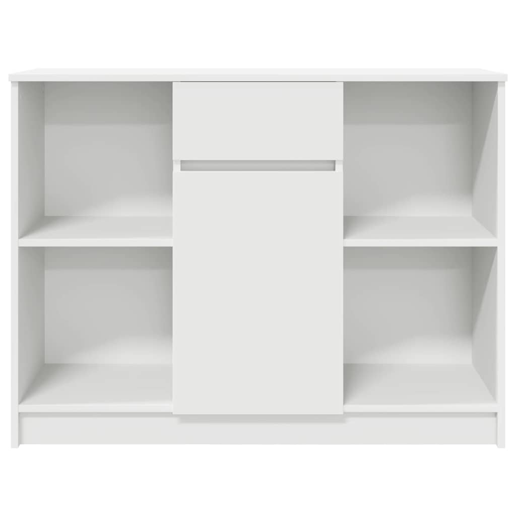 vidaXL Bufetă cu sertar alb 101x35x76 cm din lemn prelucrat vidaXL Bufetă cu sertar alb 101x35x76 cm din lemn prelucrat