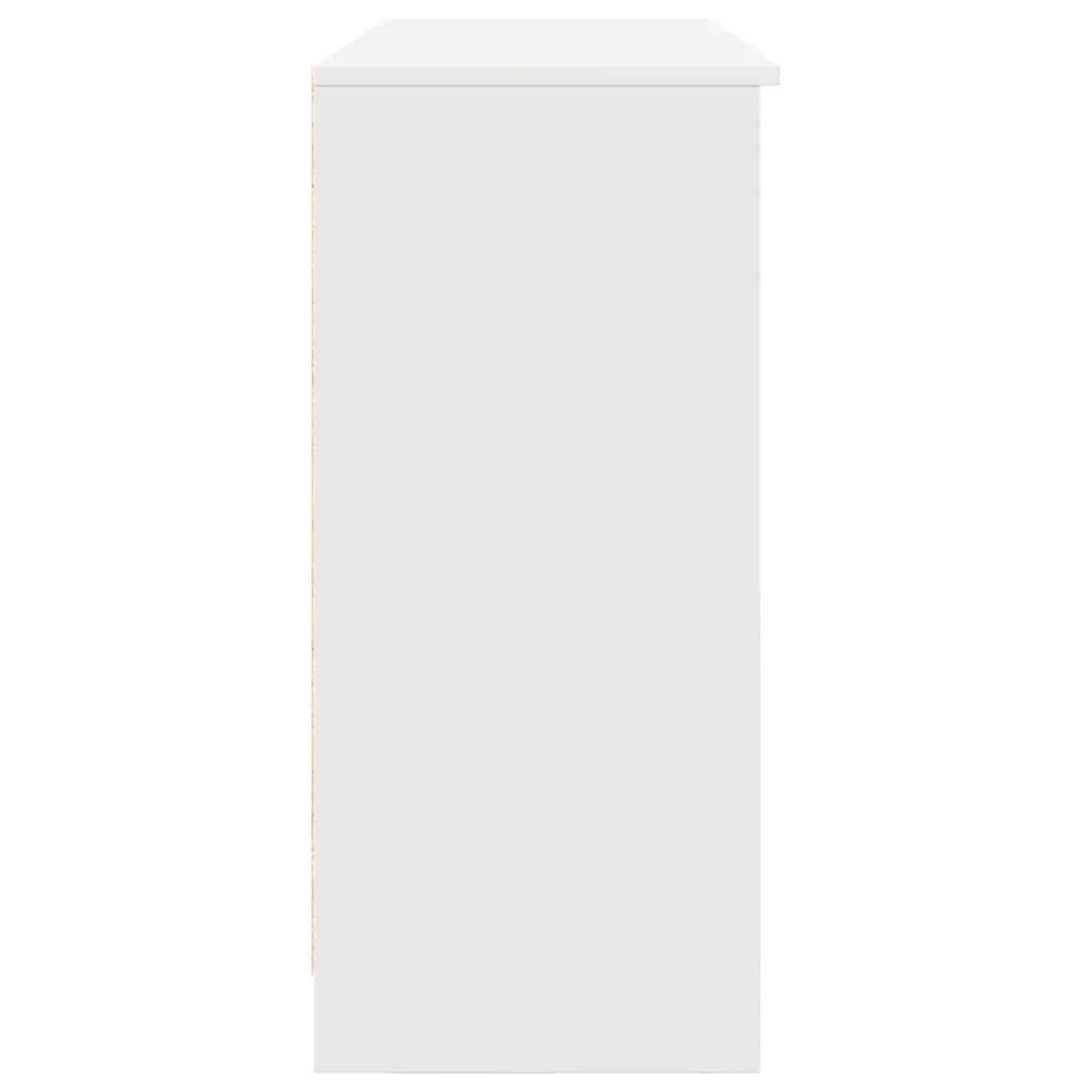 vidaXL Bufetă cu sertar alb 101x35x76 cm din lemn prelucrat vidaXL Bufetă cu sertar alb 101x35x76 cm din lemn prelucrat