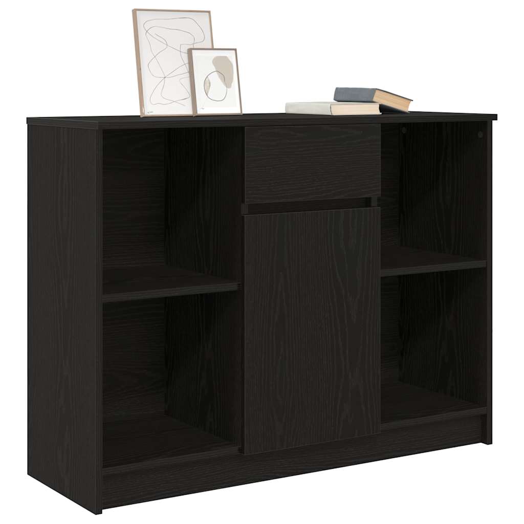 vidaXL Bufetă cu sertar Stejar negru 101x35x76 cm Lemn prelucrat vidaXL Bufetă cu sertar Stejar negru 101x35x76 cm Lemn prelucrat