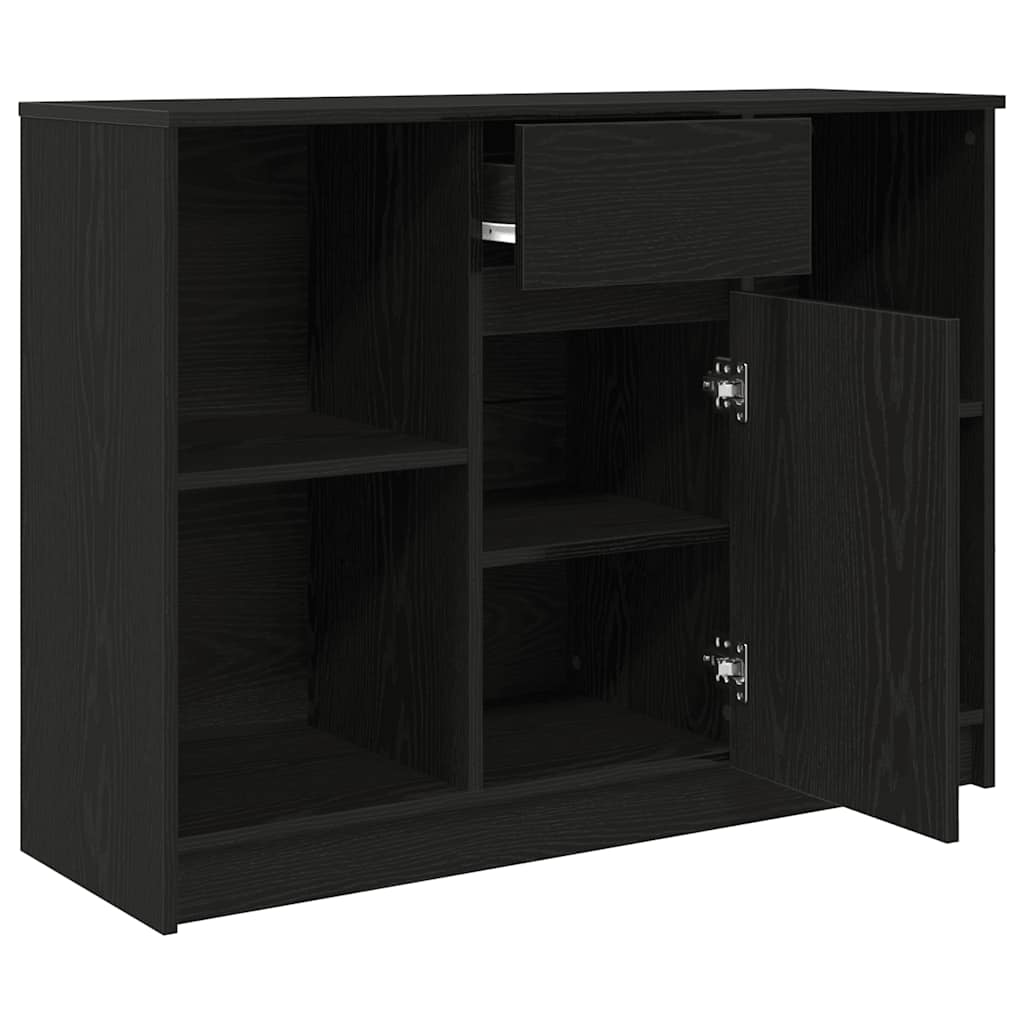 vidaXL Bufetă cu sertar Stejar negru 101x35x76 cm Lemn prelucrat vidaXL Bufetă cu sertar Stejar negru 101x35x76 cm Lemn prelucrat
