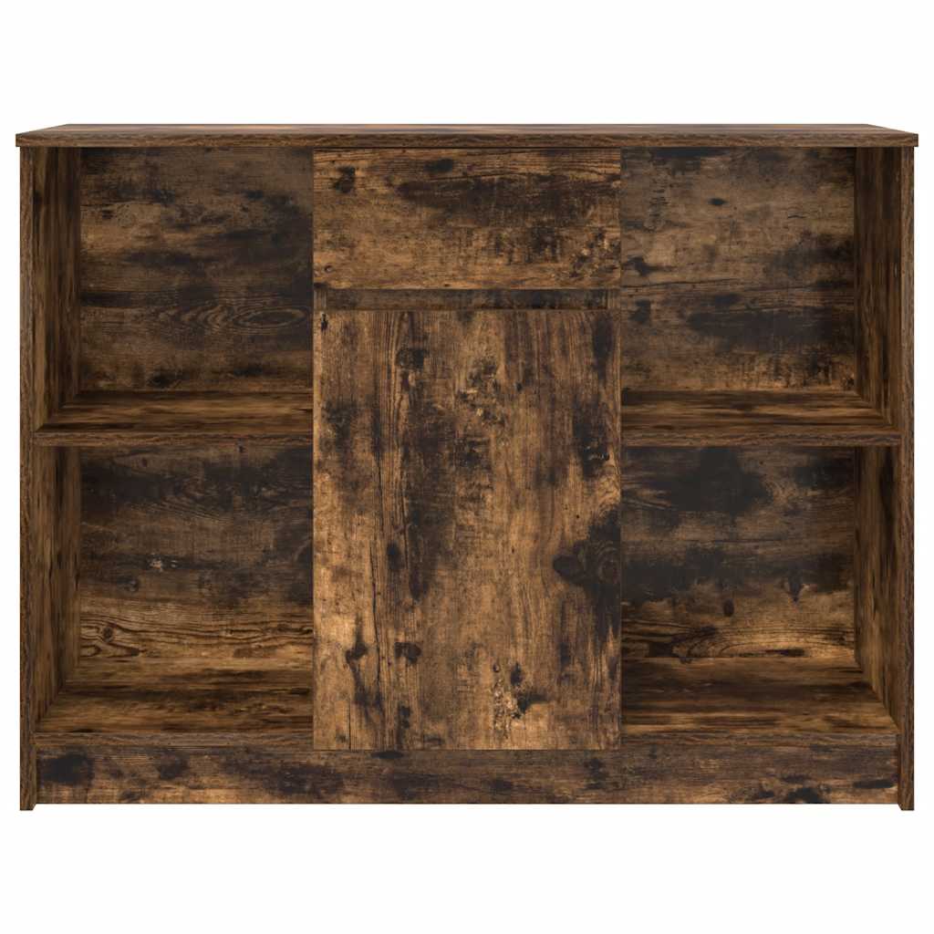 vidaXL Bufetă cu sertar stejar afumat 101x35x76 cm lemn de stratificat vidaXL Bufetă cu sertar stejar afumat 101x35x76 cm lemn de stratificat