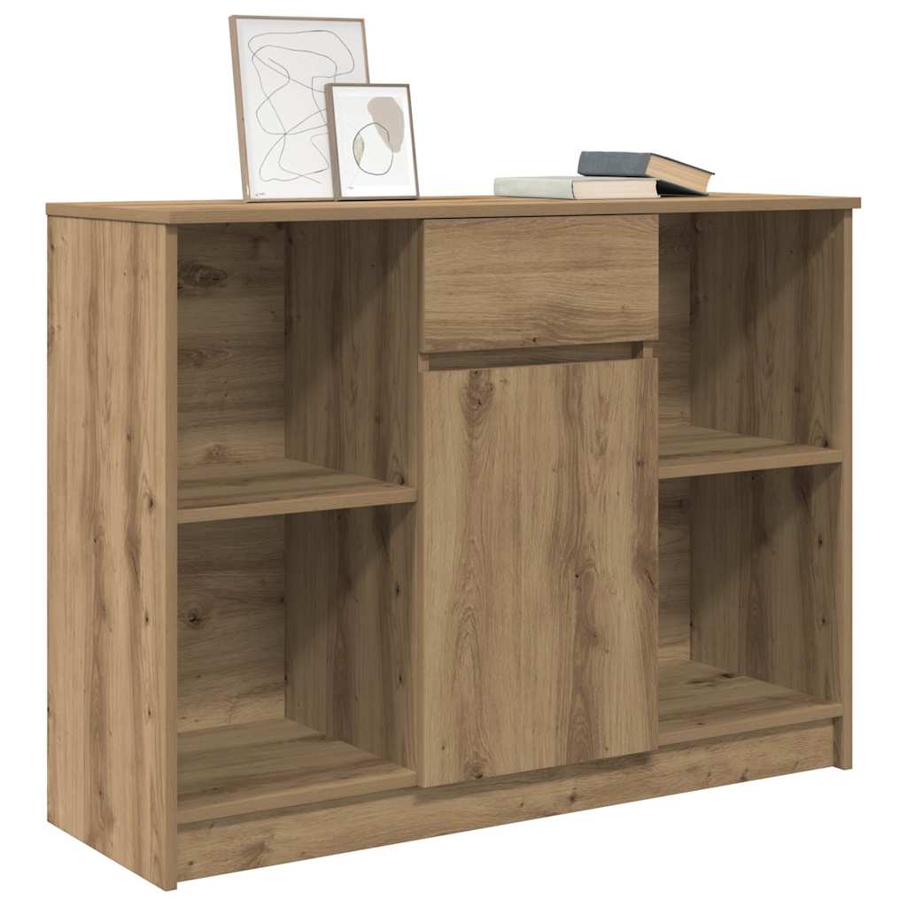 vidaXL Bufetă cu sertar Artisan Stejar 101x35x76 cm Lemn prelucrat vidaXL Bufetă cu sertar Artisan Stejar 101x35x76 cm Lemn prelucrat