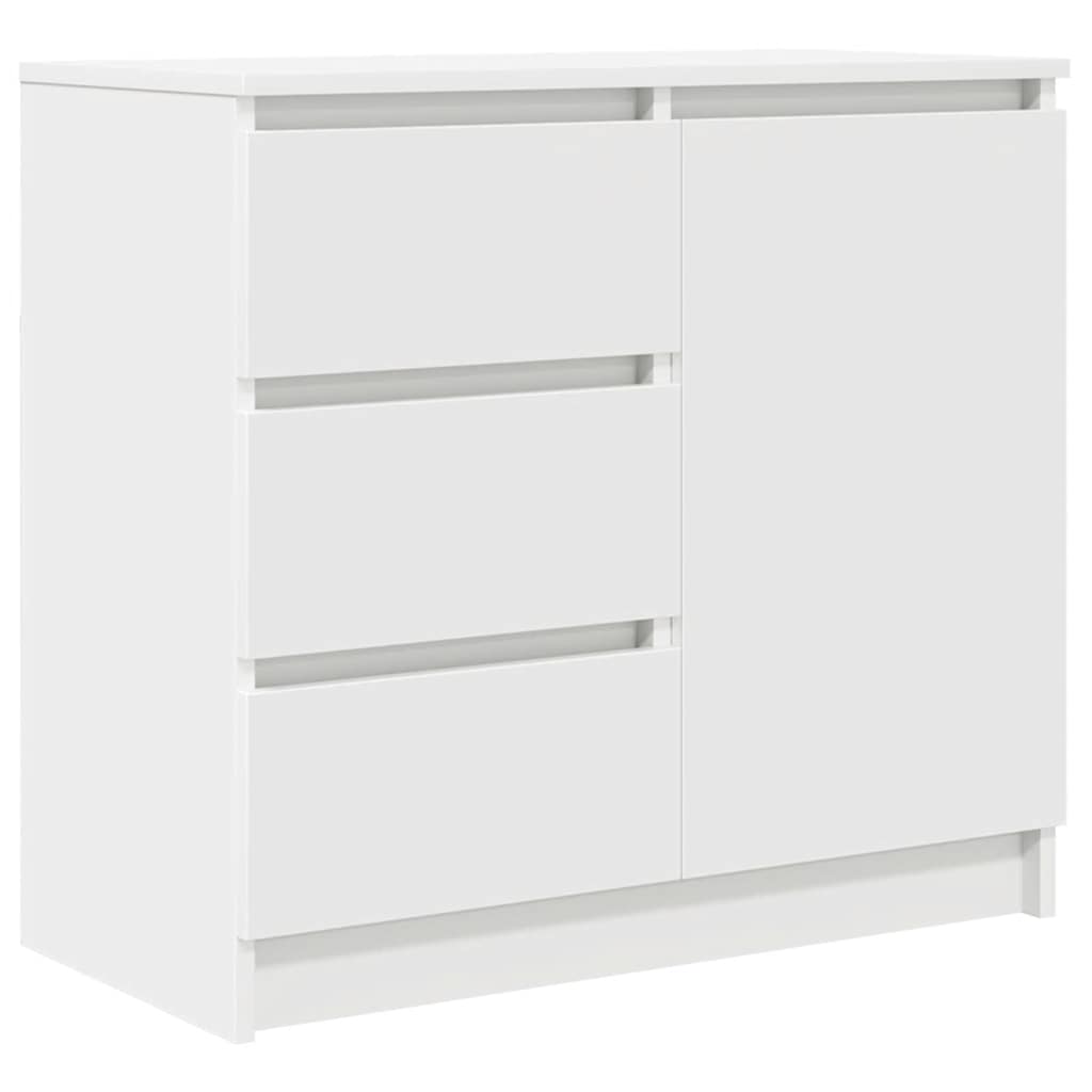 vidaXL Bufetă cu sertar alb 71x35x65 cm din lemn prelucrat