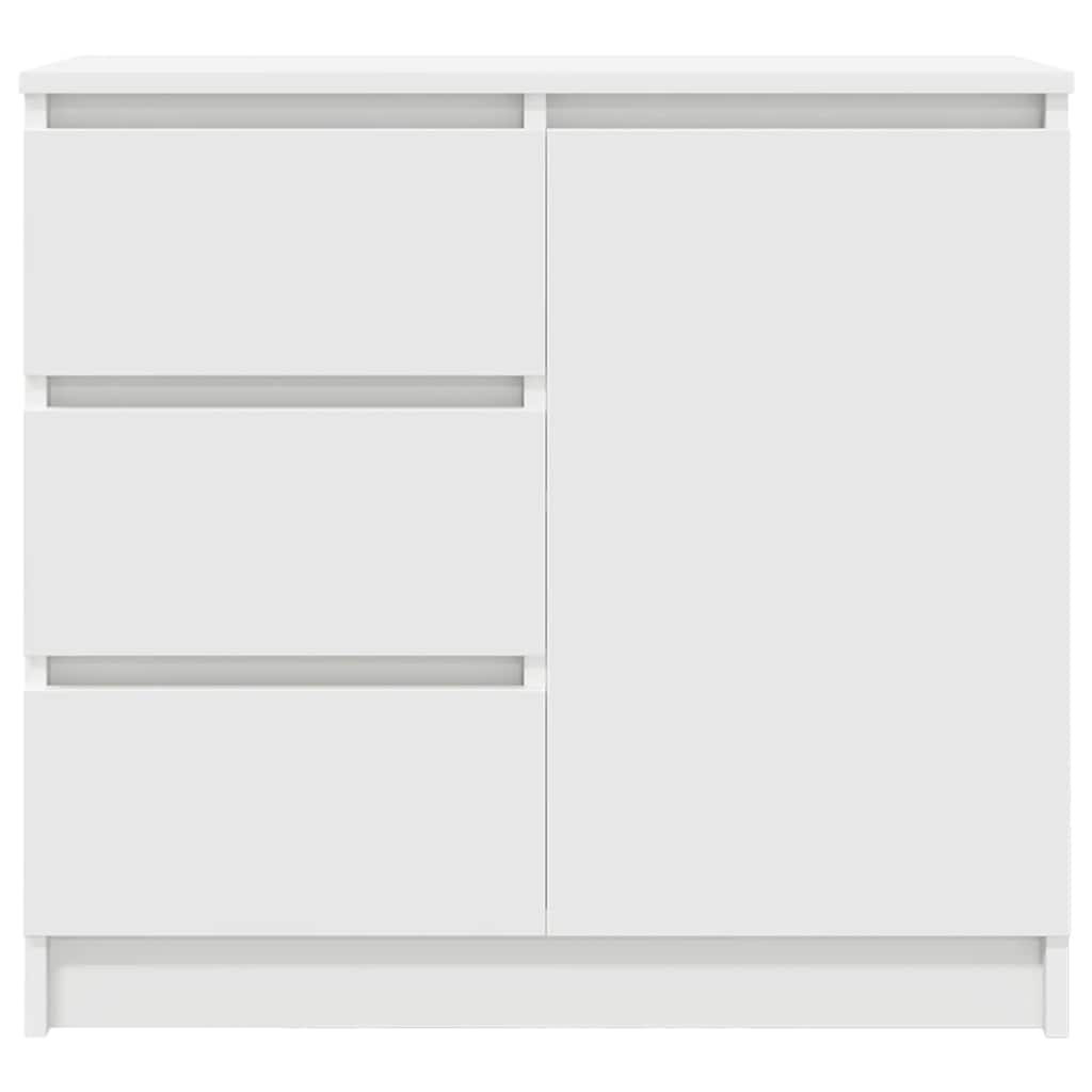 vidaXL Bufetă cu sertar alb 71x35x65 cm din lemn prelucrat