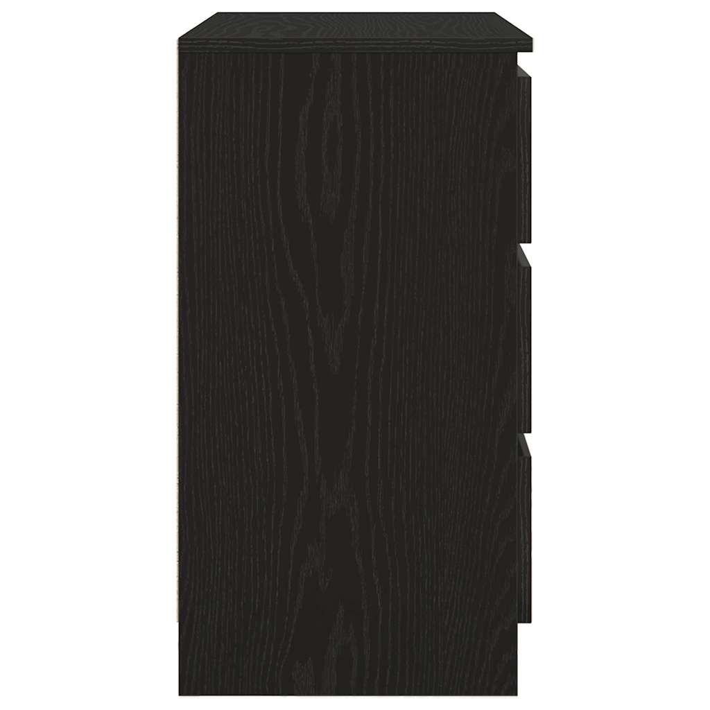vidaXL Bufetă cu sertar Stejar negru 71x35x65 cm Lemn prelucrat