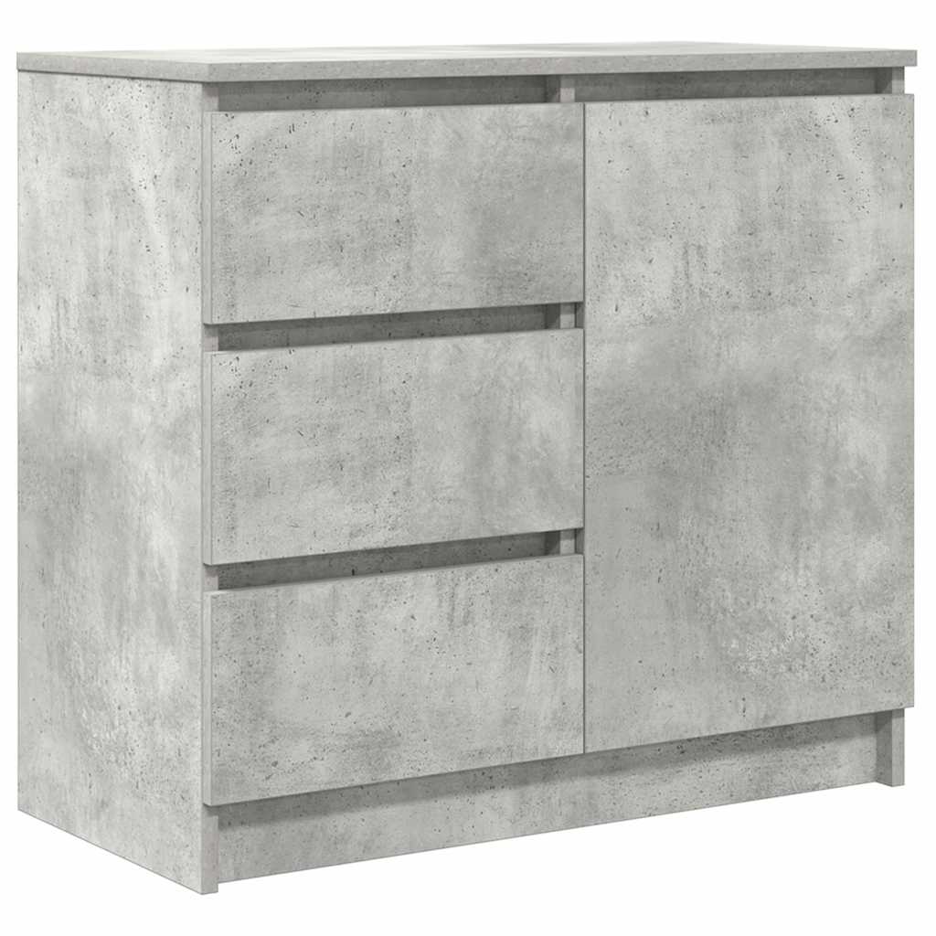 vidaXL Bufetă cu sertar Gri beton 71x35x65 cm Lemn prelucrat vidaXL Bufetă cu sertar Gri beton 71x35x65 cm Lemn prelucrat