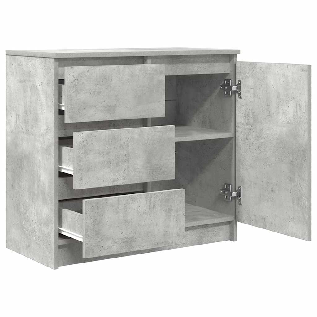 vidaXL Bufetă cu sertar Gri beton 71x35x65 cm Lemn prelucrat vidaXL Bufetă cu sertar Gri beton 71x35x65 cm Lemn prelucrat