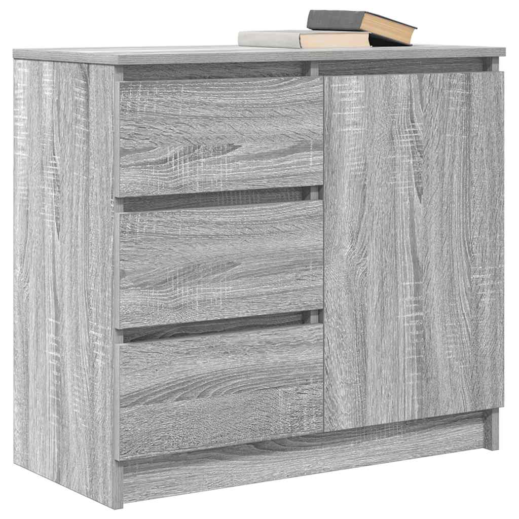 vidaXL Bufetă cu sertar Gri Sonoma 71x35x65 cm Lemn prelucrat vidaXL Bufetă cu sertar Gri Sonoma 71x35x65 cm Lemn prelucrat