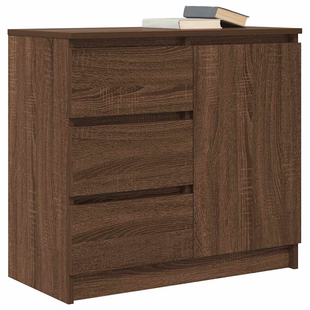 vidaXL Bufetă cu sertar Stejar maro 71x35x65 cm Lemn prelucrat