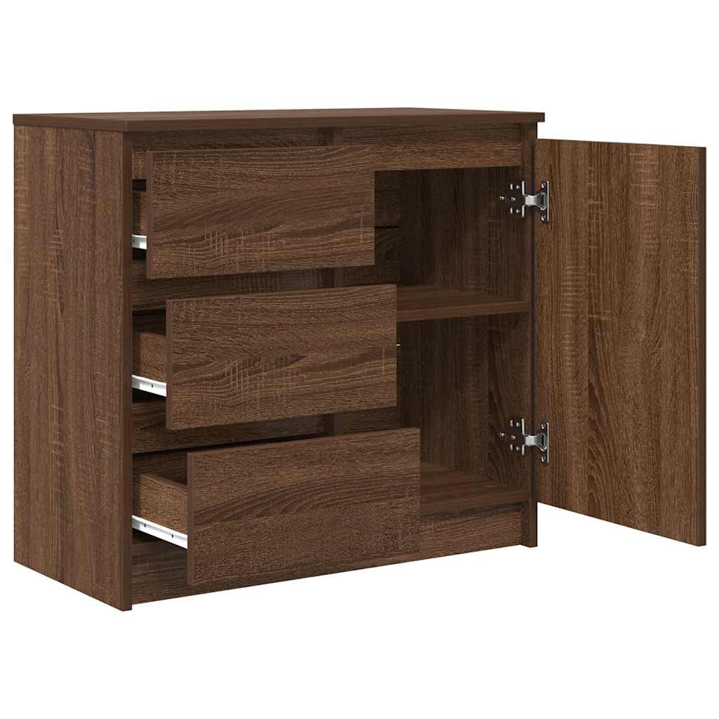 vidaXL Bufetă cu sertar Stejar maro 71x35x65 cm Lemn prelucrat