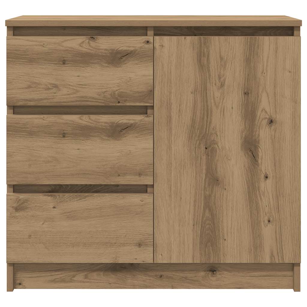 vidaXL Bufetă cu sertar Artisan Stejar 71x35x65 cm lemn prelucrat vidaXL Bufetă cu sertar Artisan Stejar 71x35x65 cm lemn prelucrat