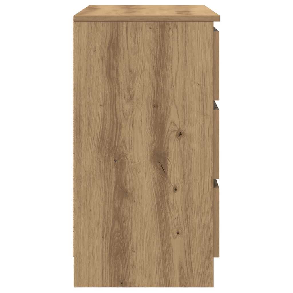 vidaXL Bufetă cu sertar Artisan Stejar 71x35x65 cm lemn prelucrat vidaXL Bufetă cu sertar Artisan Stejar 71x35x65 cm lemn prelucrat
