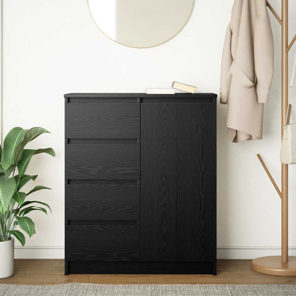 vidaXL Bufetă cu sertare Stejar negru 71x35x84 cm Lemn prelucrat